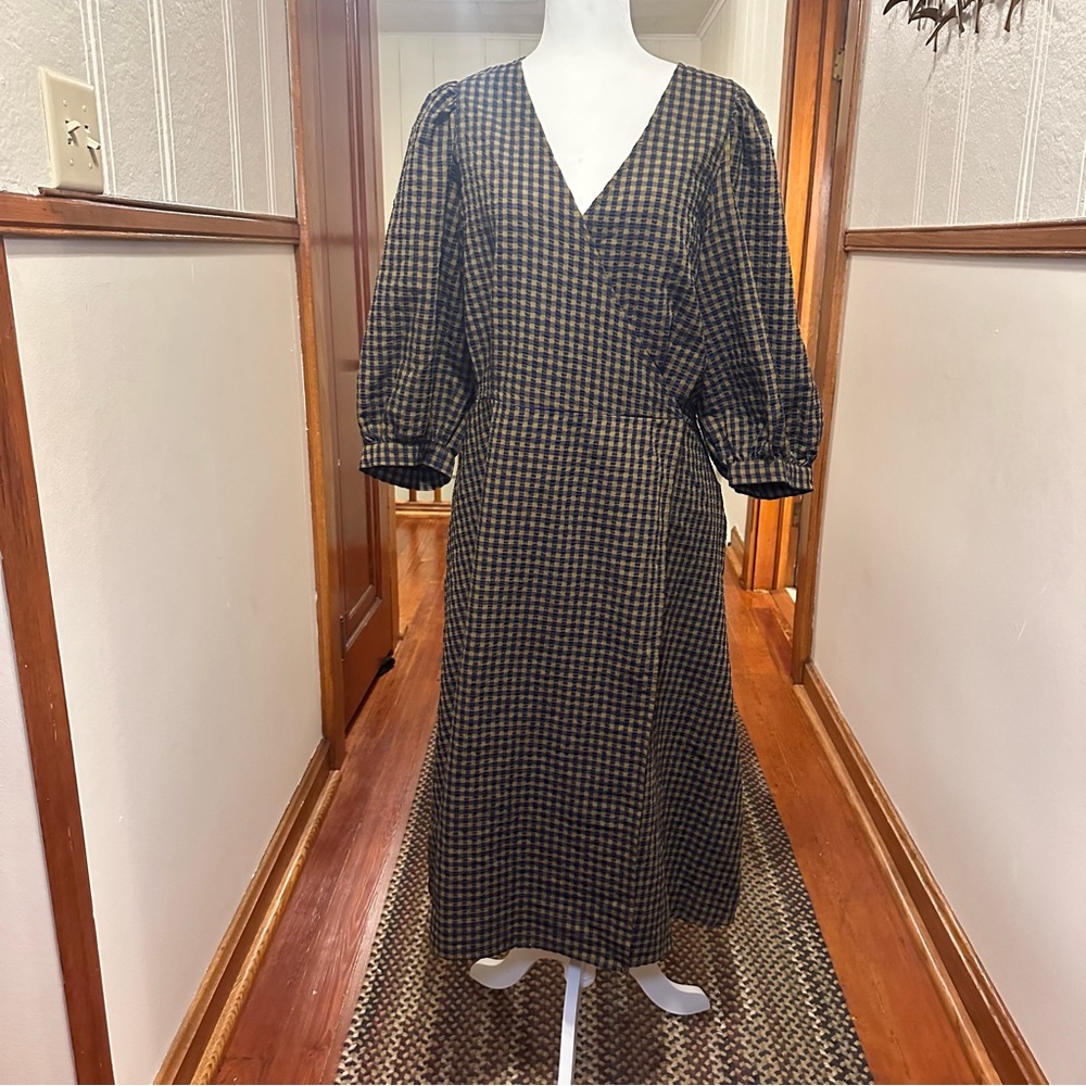 Plaid Lightweight Cross Body Dress - Size XXL